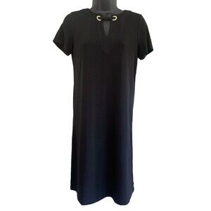 MICHAEL Michael Kors Black Sheath Dress Size XS Rivet SS Minimalist Career